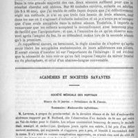 0076 - Page 76 - Sur une nouvelle méthode de traitement chirurgical de l'hypertrophie tonsillaire (ablations partielles successives par morcellement, suivies d'applications iodiques immédiates). Par le Docteur Albert Ruault... / Académies et sociétés savantes. Société médicale des hôpitaux. Séance du 13 janvier
