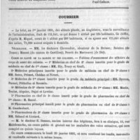 0096 - Page 96 - Académies et sociétés savantes. Académie de médecine. Séance du 17 janvier 1893 / Courrier / Nécrologie [Chevandier / Sainton (de Tours) / Musset (du canton de Castillon) / Benoît du Martouret (de Dié)] / Corps de santé de la marine et des colonies