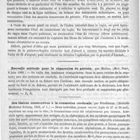 0128 - Page 128 - Revue de la presse étrangère. Chirurgie. Traitement de la gonorrhée par l'ichthyol, par Jadassohn. (Deutche mediz. Wochersch., 1892, p. 850) / Diagnostic exact des lésions dans les vieilles ruptures du périnée, par Abbott. (Centralbt. f, Gynaekologie, 1893, n° 2) / Nouvelle méthode pour la réparation du périnée, par Mullen. (Med. News, 6 juin 1892) / Des lésions consécutives à la commotion cérébrale, par Friedmann. (Deutsche Medizinal Zeitung, 1893, n° 1)