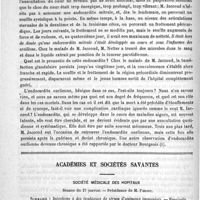 0150 - Page 150 - Néphrite ourlienne. - Complications rhumatoïdes et cardiaques des oreillons, par le Docteur G. Comby... / Académies et sociétés savantes. Société médicale des hôpitaux. Séance du 27 janvier