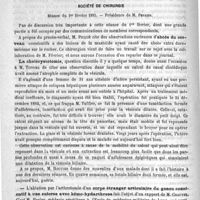0176 - Page 176 - Hôpital de la Charité. - Clinique chirurgicale de M. le Professeur Duplay. Abcès froid ossifluent du triangle de Scarpa / Académies et sociétés savantes. Société de chirurgie. Séance du 1er février 1893