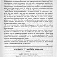 0183 - Page 183 - Le coli-bacille dans les affections chirurgicales de l'anus / Académies et sociétés savantes. Société médicale des hôpitaux. Séance du 3 février