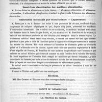 0238 - Page 238 - Académies et sociétés savantes. Académie de médecine. Séance du 14 février 1893 / Société de thérapeutique. Séance du 8 février 1893