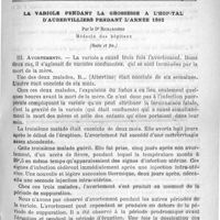 0265 - Page 265 - Sommaire / La variole pendant la grossesse à l'Hôpital d'Aubervilliers pendant l'année 1892, par le Dr Richardière... (Suite et fin)