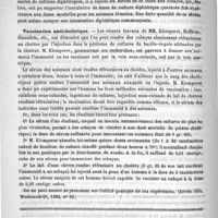 0284 - Page 284 - Revue de la presse étrangère. Médecine. Tétanos et diphtérie ; traitement du tétanos par les injections de sérum d'animaux rendus réfractaires / Vaccination des cobayes contre la diphtérie / Vaccination anticholérique (Berlin. klin. Wochenschrift, 1892, n° 50) / Académies et sociétés savantes. Société de chirurgie. Séance du 22 février 1893