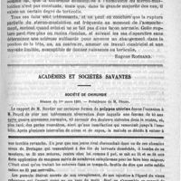 0317 - Page 317 - Du torticolis par rétraction [Eugène Rochard] / Académies et sociétés savantes. Société de chirurgie. Séance du 1er mars 1893 / Feuilleton. Les rebouteurs