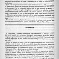 0334 - Page 334 - Revue de la presse étrangère. Chirurgie. La teucrine (Wiener mediz Blaeller, 1893, p. 86) / Courrier / Faculté de médecine de Paris