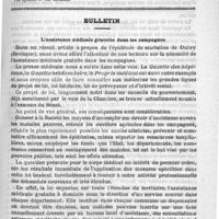 0337 - Page 337 - Sommaire / Bulletin. L'assistance médicale gratuite dans les campagnes