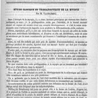 0361 - Page 361 - Sommaire / Etude clinique et thérapeutique de la myopie, par M. Valude (Suite)