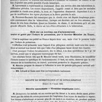 0379 - Page 379 - Académies et sociétés savantes. Académie de médecine. Séance du 14 mars 1893 / Société de dermatologie et de syphiligraphie. Séance du 9 mars 1893