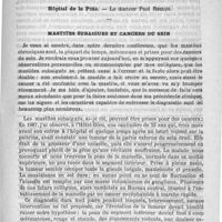 0397 - Page 397 - Sommaire / Hôpital de la Pitié. - Le Docteur Paul Reclus. Mastites subaiguës et cancers du sein