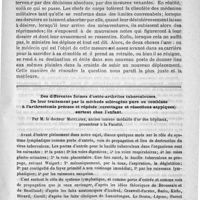 0423 - Page 423 - Bulletin / Des différentes formes d'ostéo-arthrites tuberculeuses. De leur traitement par la méthode sclérogène pure ou combinée à l'arthrectomie précoce et répétée (curettages et résections atypiques) surtout chez l'enfant. Par M. le Docteur Mauclaire...