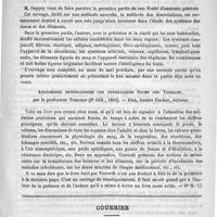 0431 - Page 431 - Bibliothèque. Traité d'anatomie générale, par le Professeur Ph.-C. Sappey. L. Battaille et Compagnie ... Paris, 1893 / Anatomische physiologische und physikalische Daten und Tabellen, par le Professeur Vierordy (2e édit., 1893). - Iéna, Gustav Fischer... / Courrier