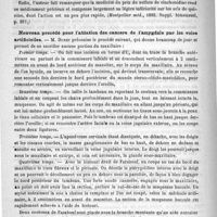 0454 - Page 454 - Revue de la presse française (Province). Le traitement des fièvres intermittentes par le sulfate de cinchonidine (Montpellier méd., 1893. Suppl. bimensuel, p. 257) / Nouveau procédé pour l'ablation des cancers de l'amygdale par les voies artificielles (Journal des sciences médicales de Lille, 1893, nos 9 et 10)