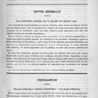 0457 - Page 457 - Sommaire / Revue générale. Les recherches récentes sur le microbe du chancre mou / Feuilleton. Chèvres d'Europe et baisers d'Amérique. - La canne d'Hercule