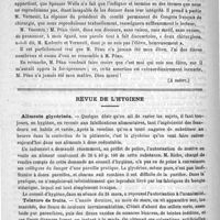 0488 - Page 488 - Congrès français de chirurgie. 7e session (1893). Séance du mardi 4 avril 1893 (A suivre) / Revue de l'hygiène. Aliments glycérinés / Teinture de fruits (Journal d'hygiène, numéro du 16 février 1893, p. 76)