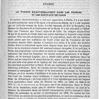 0517 - Page 517 - Sommaire / Hygiène. Le typhus exanthématique dans les prisons et les hôpitaux de Paris