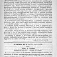 0585 - Page 585 - Revue générale. Rôle de l'organisme dans la genèse des maladies infectieuses, par le Docteur René Appert (La fin au prochain numéro) / Académies et sociétés savantes. Société de chirurgie. Séance du 19 avril 1893