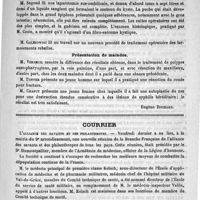 0623 - Page 623 - Académies et sociétés savantes. Société de chirurgie. Séance du 26 avril 1893 / Courrier. L'alliance des savants et des philanthropes