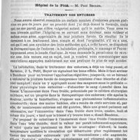0637 - Page 637 - Sommaire / Hôpital de la Pitié. - M. Paul Reclus. Traitement des entorses