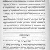0646 - Page 646 - Thérapeutique. Les silicates alcalins et les eaux minérales silicatées alcalines : Sail-les-Bains, par le Docteur L. Greffier... / Bibliothèque. Les tumeurs blanches chez l'enfant, par le Dr A. Broca... Paris. - G. Masson (1893)