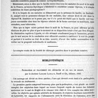 0682 - Page 682 - Académies et sociétés savantes. Académie de médecine. Séance du 9 mai 1893 / Bibliothèque. Pathogénie et traitement des néphrites et du mal de Bright, par le Docteur Labadie Lagrave. Rueff et Compagnie..., 1893