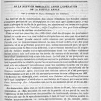 0697 - Page 697 - Sommaire / De la réunion immédiate après l'opération de la fistule anale, par le Docteur P. Bazy...