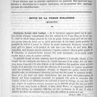 0700 - Page 700 - De la réunion immédiate après l'opération de la fistule anale, par le Docteur P. Bazy... / Revue de la presse étrangère (médecine). Paralysie faciale chez l'enfant (Lancet, 1893, n°1) / Polype intra-cardiaque (Pathol. Society of London, 7 février 1893)