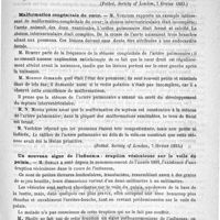 0701 - Page 701 - Revue de la presse étrangère (médecine). Polype intra-cardiaque (Pathol. Society of London, 7 février 1893) / Malformation congénitale du coeur (Pathol. Society of London, 7 février 1893) / Un nouveau signe de l'influenza : éruption vésiculeuse sur le voile du palais (Brit. Med. Journal, 15 avril)