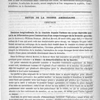 0716 - Page 716 - Revue générale. Les hémoglobinuries / Revue de la presse américaine (chirurgie). Incision longitudinale de la trachée depuis l'isthme du corps thyroïde jusqu'à sa bifurcation pour l'extraction d'un corps étranger de la broche gauche, par le Docteur J. William Strikles. (Medical record, 29 avril 1893, page 541) / Un cas remarquable de kéloïde est publié par le Docteur Taylor, dans le New-York medical, journal du 7 janvier 1893