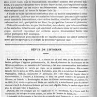 0754 - Page 754 - Du réveil de certaines affections latentes (étiologie et pathogénie), par M. Verneuil / Revue de l'hygiène. La variole en Angleterre (Revue d'hygiène et de police sanitaire, 20 mai 1893, t. XV, p. 452)