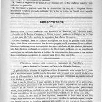 0769 - Page 769 - Académies et sociétés savantes. Société de biologie. Séance du 27 mai 1893 / Bibliothèque. Guide pratique aux eaux minérales de la France et de l'étranger, par Constantin James..., et Victor Audhoui... / L'Orviétan, histoire d'une famille de charlatans du Pont-neuf, par le Docteur Le Paulmier. - Paris, à la librairie illustrée