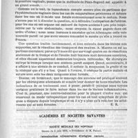 0793 - Page 793 - Le traitement des inflammations des annexes devant le cinquième Congrès de la Société allemande de gynécologie / Académies et sociétés savantes. Société médicale des hôpitaux. Séance du 2 juin 1893