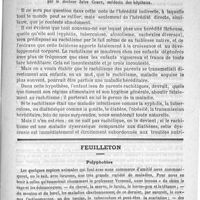 0809 - Page 809 - Sommaire / De la prétendue hérédité du rachitisme, par le Docteur Jules Comby... / Feuilleton. Polyphobies