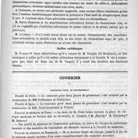 0831 - Page 831 - Académies et sociétés savantes. Société médicale des hôpitaux. Séance du 9 juin 1893 / Courrier. Concours pour le prosectorat / Faculté de médecine de Paris / Faculté de médecine de Bordeaux / Hôpital de Saintes / Mérite agricole / Journaux de médecine