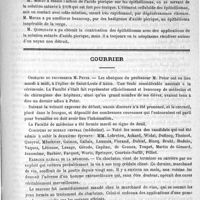 0843 - Page 843 - Académies et sociétés savantes. Société de biologie. Séance du 10 juin 1893 / Courrier. Obsèques du Professeur M. Peter / Concours du bureau central (médecine) / Exercice illégal de la médecine