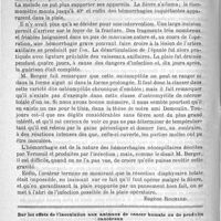 0850 - Page 850 - La société de chirurgie [Eugène Rochard] / Sur les effets de l'inoculation aux animaux de cancer humain ou de produits cancéreux (Note de M. Mayet, présentée par M. Bouchard, à l'Académie des sciences, dans la séance du 5 juin)