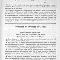 0863 - Page 863 - Revue de la presse de province. Examen bactériologique de la diphtérie / Académies et sociétés savantes. Société médicale des hôpitaux. Séance du 16 juin 1893