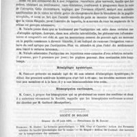 0865 - Page 865 - Académies et sociétés savantes. Société médicale des hôpitaux. Séance du 16 juin 1893 / Société de biologie. Séance du 17 juin 1893