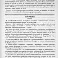 0867 - Page 867 - Bibliothèque. Traité de chirurgie de guerre, par L. Delorme... - Paris. Alcan, 1893 / Courrier / Missions / Association française pour l'avancement des sciences / Accident à l'École du service de santé militaire à Lyon