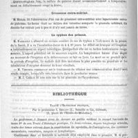 0908 - Page 908 - Académies et sociétés savantes. Académie de médecine. Séance du 27 juin 1893 / Bibliothèque. Traité d'histologie pratique, par le Professeur J. Renault (L. Bataille et Compagnie...)