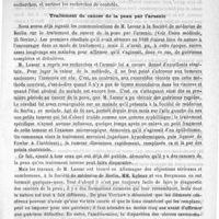 0013 - Page 9 - Revue des travaux étrangers. Médecine. Traitement de la diphtérie par les injections de sérum d'animaux immunisés / Traitement du cancer de la peau par l'arsenic