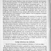 0014 - Page 10 - Revue de la presse de province. Maladie de Bright et insuffisance rénale / Lentigo infectieux des vieillards, par M. W. Durreuilh (Journal de médecine de Bordeaux, n° 24, 11 juin 1893)