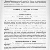 0035 - Page 31 - Jugement du tribunal de Saint-Quentin établissant comme créance privilégiée les honoraires des médecins consultants / Académies et sociétés savantes. Académie de médecine. Séance du 4 juillet 1893
