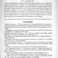 0147 - Page 143 - Bibliothèque. Leçons sur le traitement des névroses, par le Docteur E.-C. Séguin. - Paris, O. Doin... / L'année médicale, 15e année, 1892. Paris, L. Battaille, 1893 / Courrier. Hôpital Trousseau / Faculté de médecine de Nancy / Ecole de médecine de Nantes / Traitement des Professeurs des Facultés de médecine en Ecosse