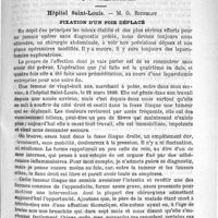 0173 - Page 169 - Sommaire / Clinique chirurgicale. Hôpital Saint-Louis. - M. G. Richelot. Fixation d'un foie déplacé