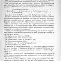 0179 - Page 175 - Revue. Les suppurations dans la fièvre typhoïde. I. - Suppurations causées par le bacille d'Eberth / II. - Suppurations dues à l'intervention des microbes pyogènes