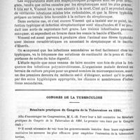0180 - Page 176 - Revue. Les suppurations dans la fièvre typhoïde. II. - Suppurations dues à l'intervention des microbes pyogènes / Congrès de la tuberculose. Résultats pratiques du Congrès de la tuberculose en 1891