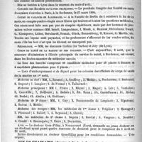 0184 - Page 180 - Courrier. Fermeture des pharmacies / Société française de dermatologie / Congrès des sociétés savantes françaises / Cours de vacances en Allemagne / Nécrologie [Corbin (de Tarbes) / Joly (Lyon)] / Corps de santé de la marine et des colonies / Avis