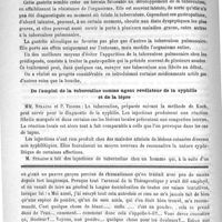 0216 - Page 212 - Congrès de la tuberculose. Rapports de la dyspepsie avec la tuberculose pulmonaire / De l'emploi de la tuberculine comme agent révélateur de la syphilis et de la lépre / Feuilleton. Sur l'indiscipline des médecins